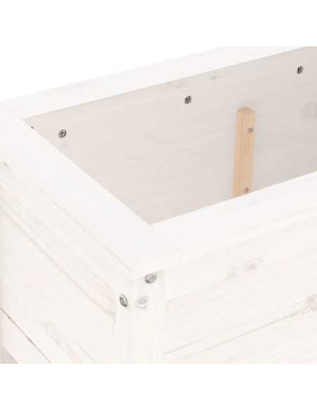 Plantekasse hvit 82,5x40x39cm furu