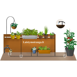 Automatisk Micro-Drip Vanningssystem “Terrasse“ For Vanntrykk