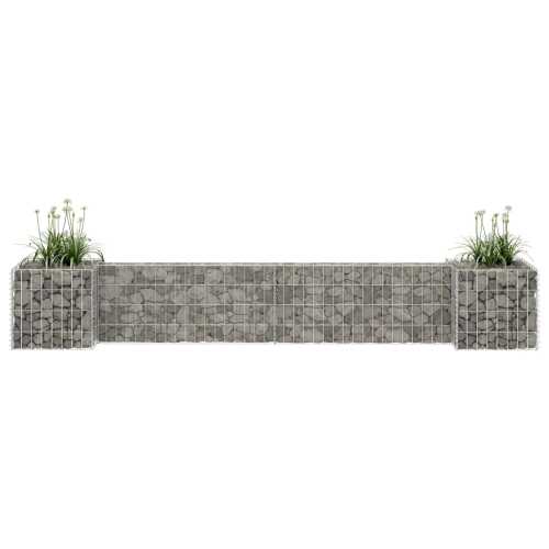 Gabion plantekasse H-formet ståltråd 260x40x40cm