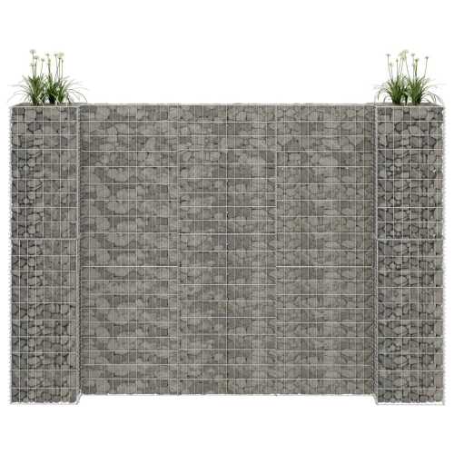 Gabion plantekasse H-formet ståltråd 260x40x180cm