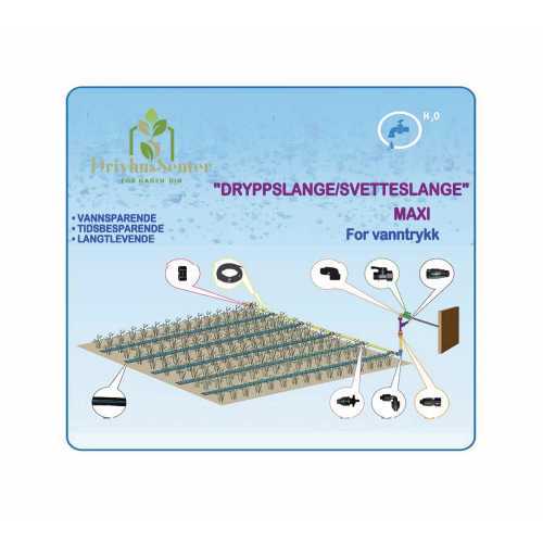 Dryppslange System “Dryppslange Maxi” For Vanntrykk
