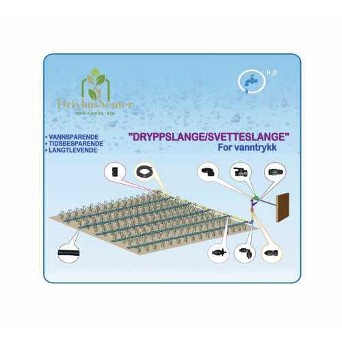 Dryppslange system “Dryppslange” for vanntrykk
