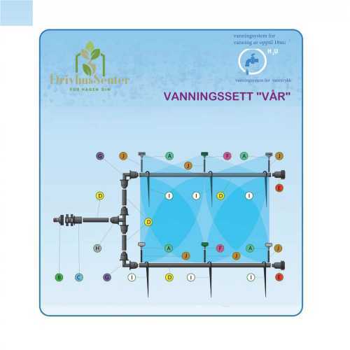Drivhus vanningssystem “Vår” for vanntrykk