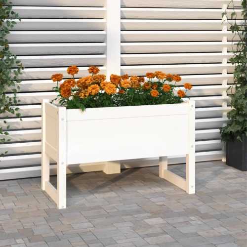 Plantekasse hvit 78x40x52cm furu