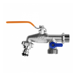 Tappekran av messing 1", dobbeltventil