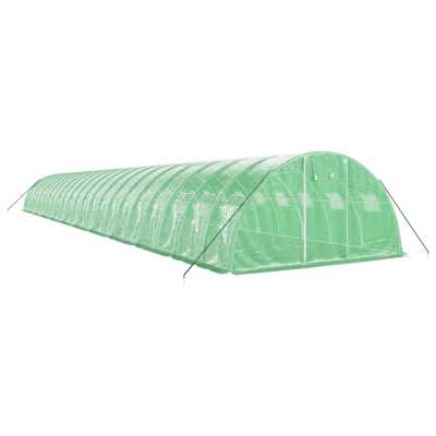 Drivhus med stålramme grønn 88m² 22x4x2m