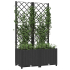 Plantekasse med espalier svart 80x40x136cm
