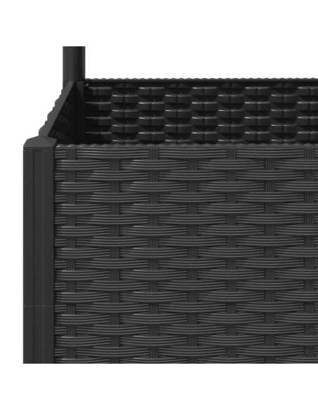 Plantekasse med espalier svart 80x40x136cm