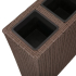 Blomsterpotte med 4 potter polyrotting brun