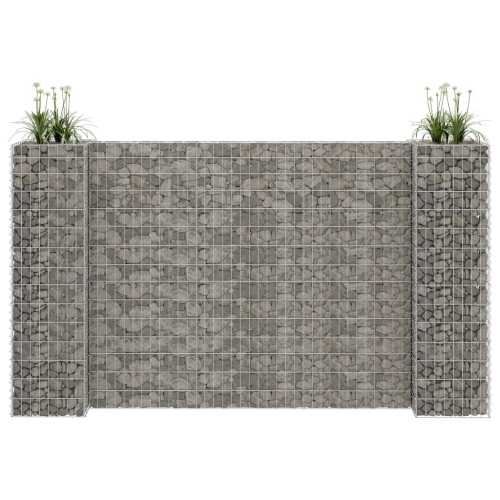 Gabion plantekasse H-formet ståltråd 260x40x150cm