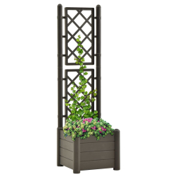 Plantekasse med espalier 43x43x142cm antrasitt