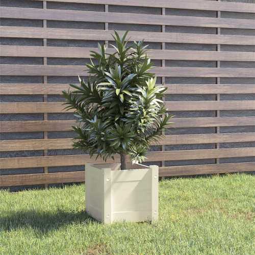 Plantekasse hvit 31x31x31cm furu