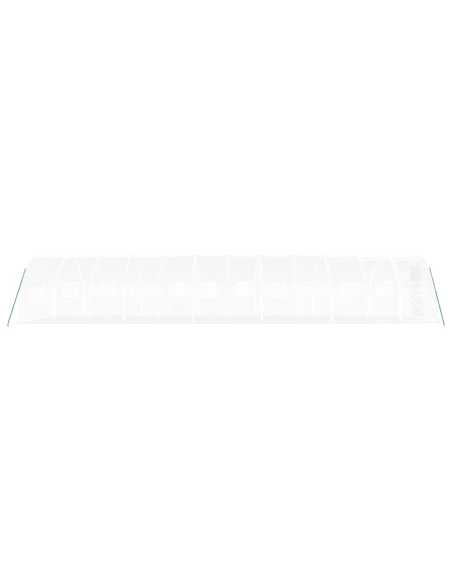 Drivhus med stålramme hvit 36m² 12x3x2m