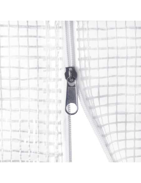 Drivhus med stålramme hvit 36m² 12x3x2m