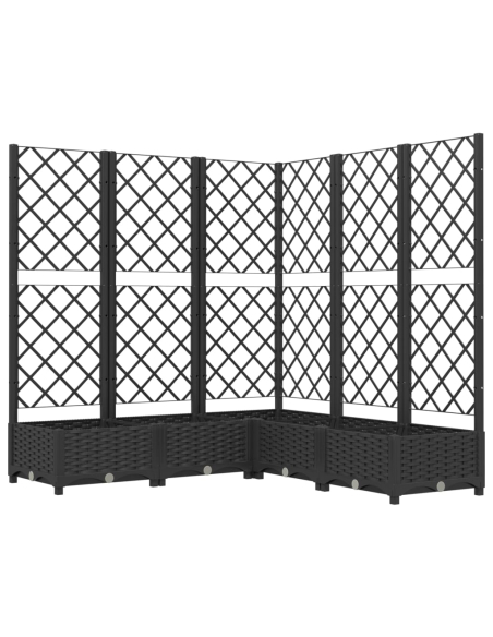 Plantekasse med espalier svart 120x120x121,5cm