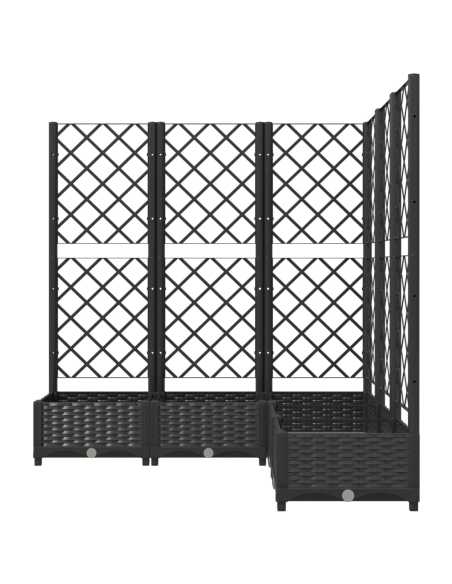 Plantekasse med espalier svart 120x120x121,5cm