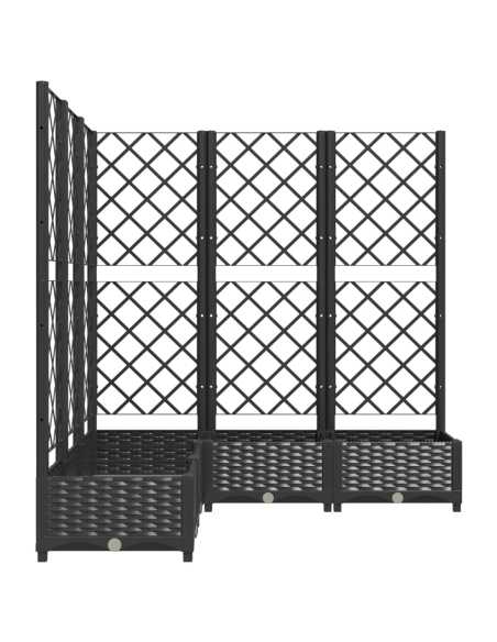 Plantekasse med espalier svart 120x120x121,5cm