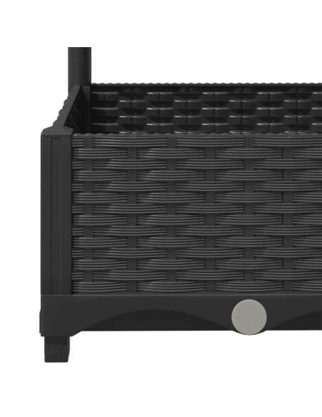 Plantekasse med espalier svart 120x120x121,5cm