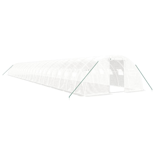 Drivhus med stålramme hvit 96 m² 24x4x2 m