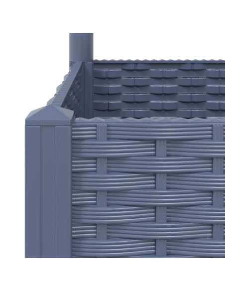 Plantekasse med espalier mørkegrå 40x40x121,5cm