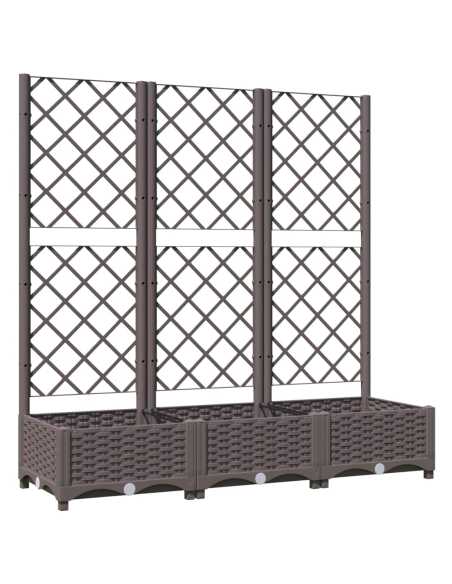 Plantekasse med espalier brun 120x40x121,5cm