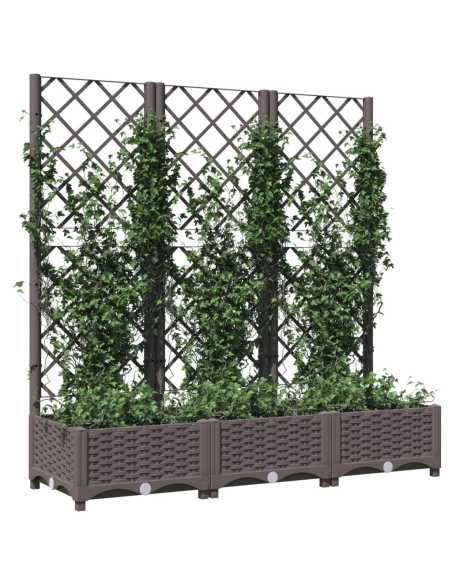 Plantekasse med espalier brun 120x40x121,5cm
