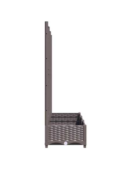 Plantekasse med espalier brun 120x40x121,5cm