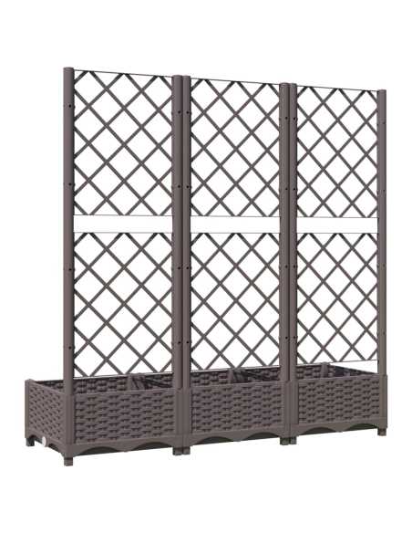 Plantekasse med espalier brun 120x40x121,5cm