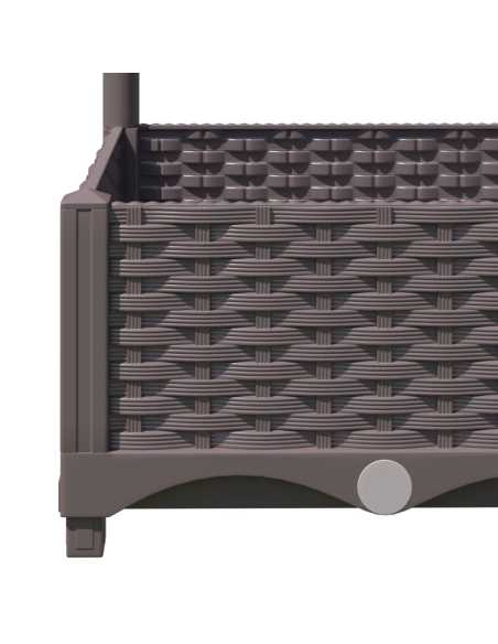 Plantekasse med espalier brun 120x40x121,5cm