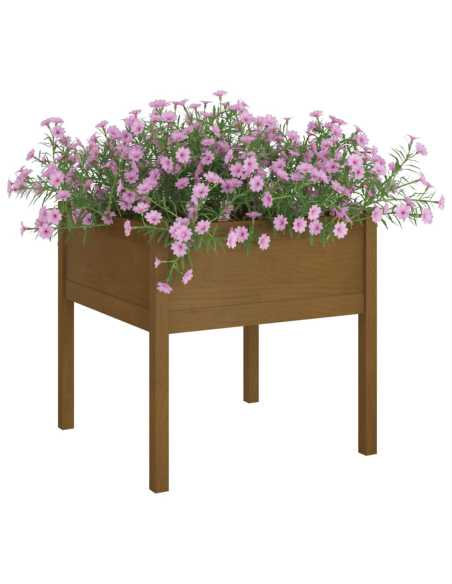 Plantekasser 2 stk honningbrun 70x70x70 heltre furu