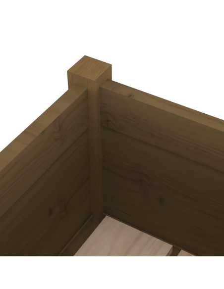 Plantekasser 2 stk honningbrun 70x70x70 heltre furu