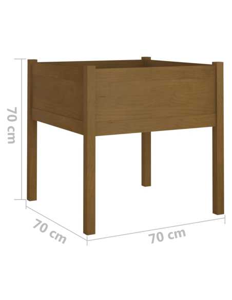 Plantekasser 2 stk honningbrun 70x70x70 heltre furu