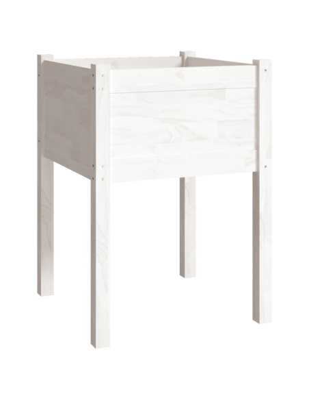 Plantekasser 2 stk hvit 50x50x70 cm heltre furu