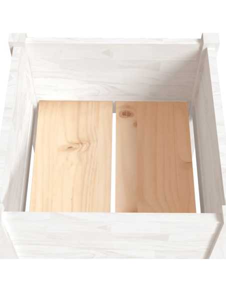 Plantekasser 2 stk hvit 50x50x70 cm heltre furu