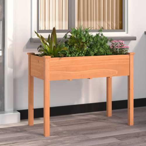 Plantekasse med foring brun 118x59x76 cm heltre gran