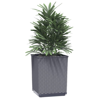 Plantekasser 4 stk mørkegrå 30x30x37cm