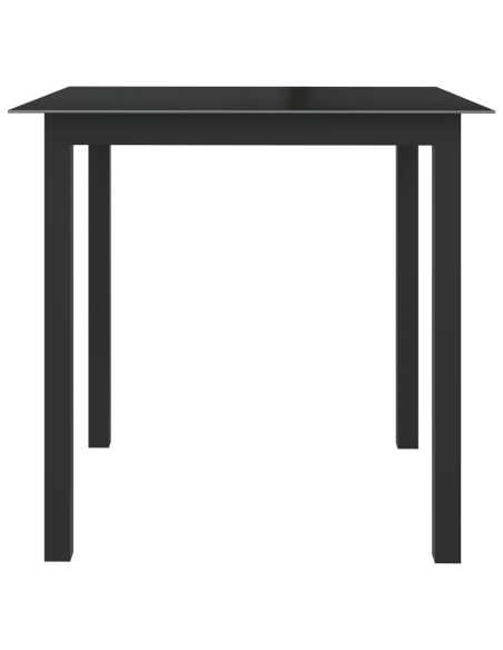 Utendørs spisestue 5 deler aluminium antrasitt