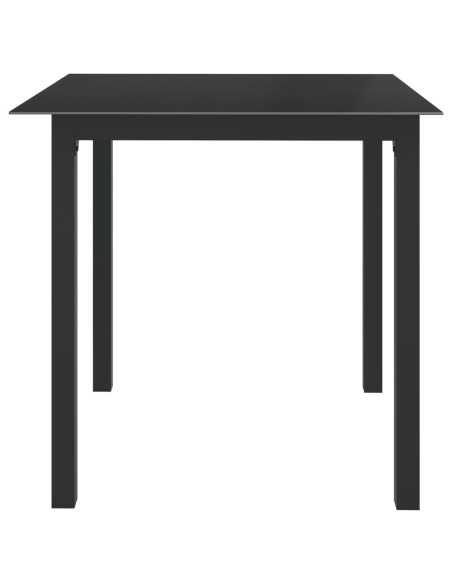 Utendørs spisestue 5 deler aluminium antrasitt