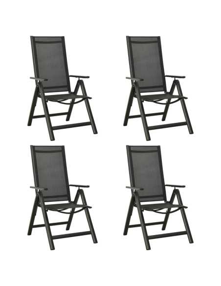 Utendørs spisestue 5 deler aluminium antrasitt