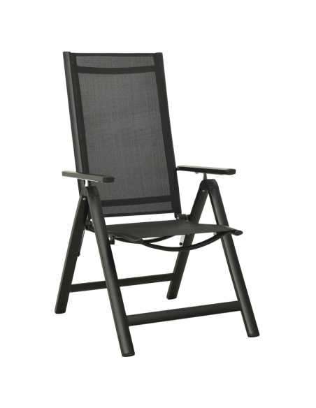 Utendørs spisestue 5 deler aluminium antrasitt