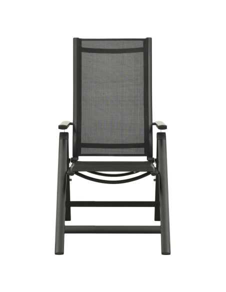 Utendørs spisestue 5 deler aluminium antrasitt