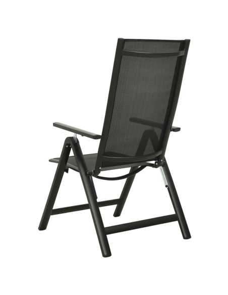 Utendørs spisestue 5 deler aluminium antrasitt