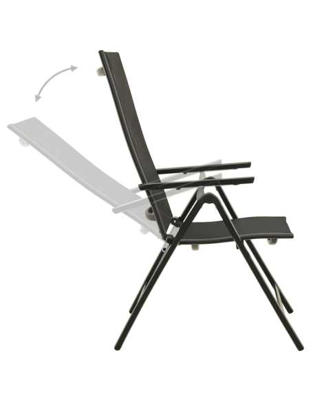 Utendørs spisestue 5 deler aluminium antrasitt