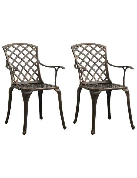 Bistrosett 3 deler støpt aluminium bronse