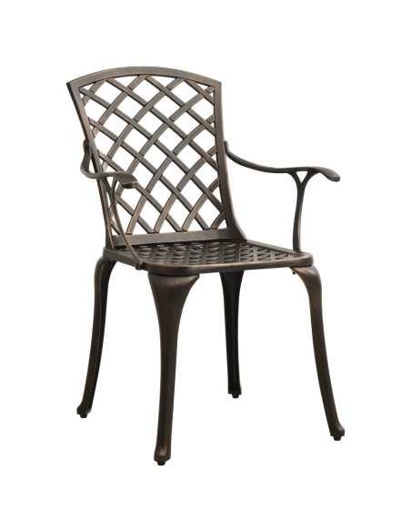 Bistrosett 3 deler støpt aluminium bronse