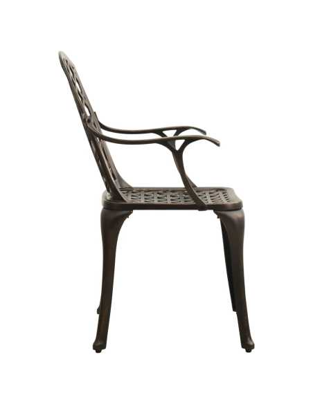 Bistrosett 3 deler støpt aluminium bronse