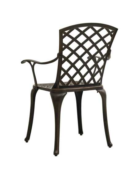 Bistrosett 3 deler støpt aluminium bronse