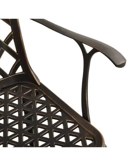 Bistrosett 3 deler støpt aluminium bronse