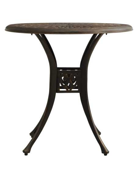 Bistrosett 3 deler støpt aluminium bronse