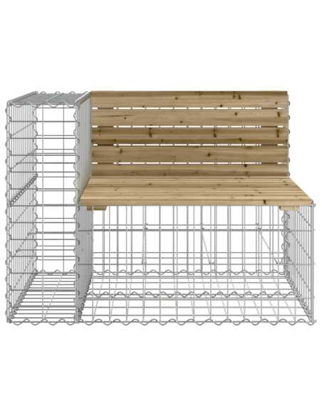 Hagebenk gabiondesign 184x71x65,5 cm impregnert furu
